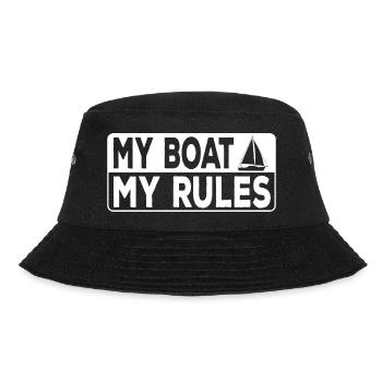 My Boat My Rules Captain's Saying Sailboat - Bucket Hat - black - Front - Lela (165cm)