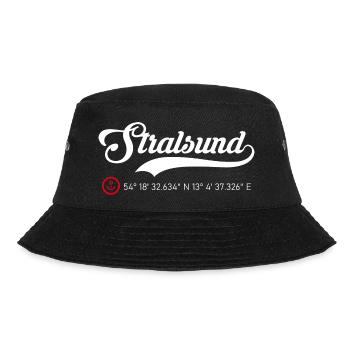 Stralsund roter Anker - Bucket Hat - Schwarz - Vorne - Lela (165cm)