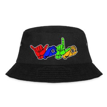 Yolo You only live once with sign language DGS - Bucket Hat - black - Front - Lela (165cm)