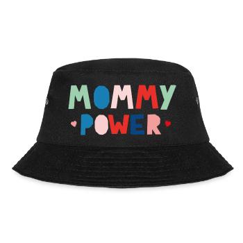 Mommy Power - Bucket Hat - Schwarz - Vorne - Lela (165cm)