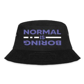very peri design boring normal motivation spruch - Bucket Hat - Schwarz - Vorne - Lela (165cm)