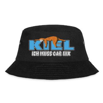 Kiel ich muss gar nix Faultier Heimat - Bucket Hat - Schwarz - Vorne - Lela (165cm)