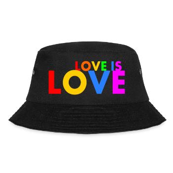 Love is love - Bucket Hat - Schwarz - Vorne - Lela (165cm)