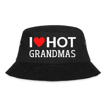 I Love Hot Grandmas - Bucket Hat - black - Front - Lela (165cm)