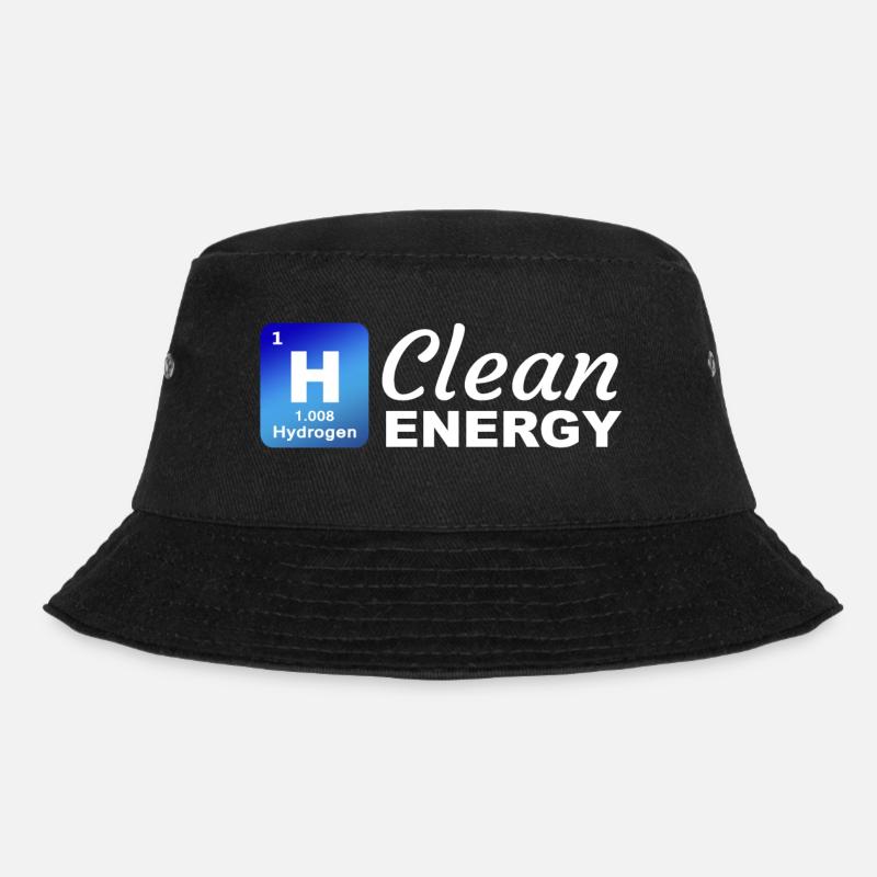 Wasserstoff - Sauberer Energie - Bucket Hat - Schwarz