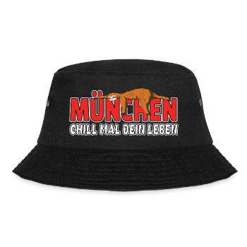 München Home sweet home Faultier Heimt - Bucket Hat - Schwarz - Vorne - Lela (165cm)
