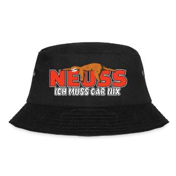 Neuss ich muss gar nix Faultier Heimat - Bucket Hat - Schwarz - Vorne - Lela (165cm)