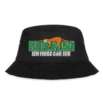 Recklinghausen ich muss gar nix Faultier Heimat - Bucket Hat - Schwarz - Vorne - Lela (165cm)