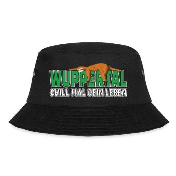 Wuppertal chill mal dein Leben Faultier Heimat - Bucket Hat - Schwarz - Vorne - Lela (165cm)