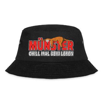 Münster chill mal dein Leben Faultier Heimat - Bucket Hat - Schwarz - Vorne - Lela (165cm)
