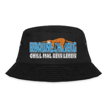 Braunschweig chill mal dein Leben Faultier Heimat - Bucket Hat - Schwarz - Vorne - Lela (165cm)