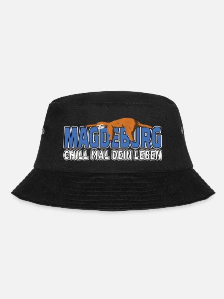 Magdeburg chill mal dein Leben Faultier Heimat - Bucket Hat - Schwarz
