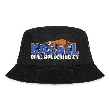 Kassel chill mal dein Leben Faultier Heimat - Bucket Hat - Schwarz - Vorne - Lela (165cm)