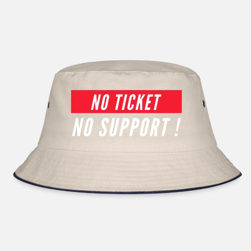No ticket no support! EDP IT Informatiker Spruch Bucket Hat