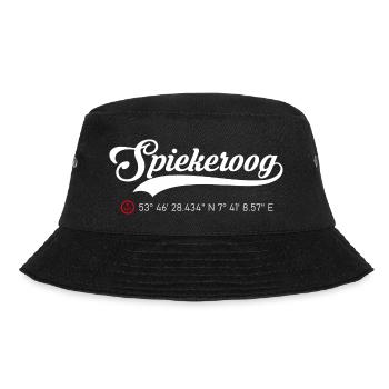 Spiekeroog Koordinaten - Bucket Hat - Schwarz - Vorne - Lela (165cm)