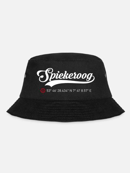 Spiekeroog Koordinaten - Bucket Hat - Schwarz