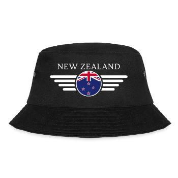 New Zealand Style Design T-Shirt - Bucket Hat - black - Front - Lela (165cm)