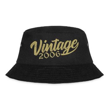 2006 Jahrgang 2006 Retro 2006 Geburtstagsgeschenk - Bucket Hat - Schwarz - Vorne - Lela (165cm)