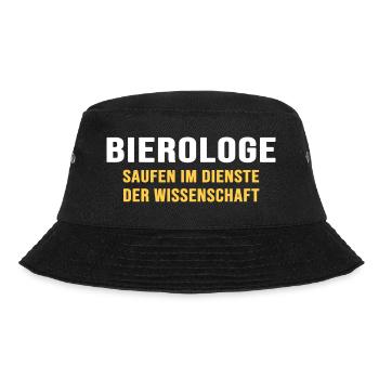 bier biergarten bierologe trinkspruch - Bucket Hat - Schwarz - Vorne - Lela (165cm)