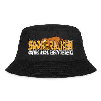 Saarbrücken chill mal dein Leben Faultier Heimat - Bucket Hat - Schwarz - Vorne - Lela (165cm)