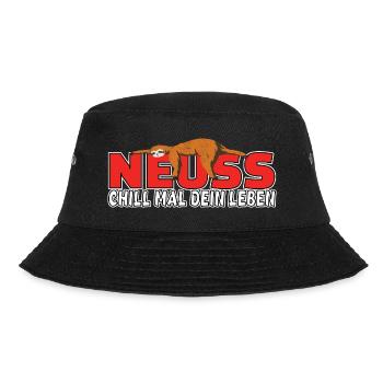 Neuss chill mal dein Leben Faultier Heimat - Bucket Hat - Schwarz - Vorne - Lela (165cm)