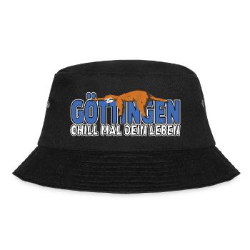 Göttingen chill mal dein Leben Faultier Heimat - Bucket Hat - Schwarz - Vorne - Lela (165cm)