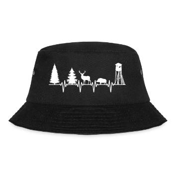 Hunter heartbeat pulse | Color changeable - Bucket Hat - black - Front - Lela (165cm)