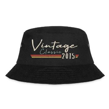 Vintage Original since 2015 Geburtstag Retro 2015 - Bucket Hat - Schwarz - Vorne - Lela (165cm)