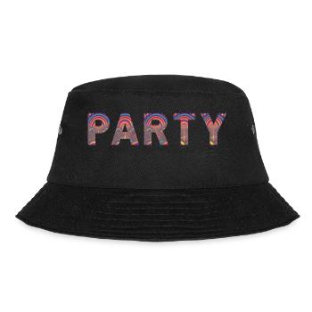 Psychedelische Party - Bucket Hat - Schwarz - Vorne - Lela (165cm)
