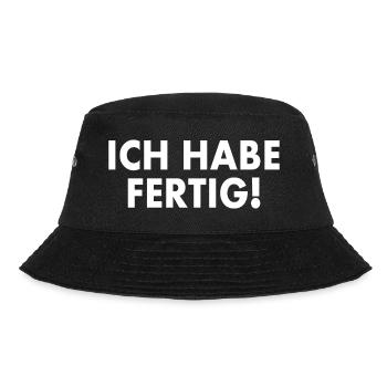 Ich habe fertig - Bucket Hat - Schwarz - Vorne - Lela (165cm)