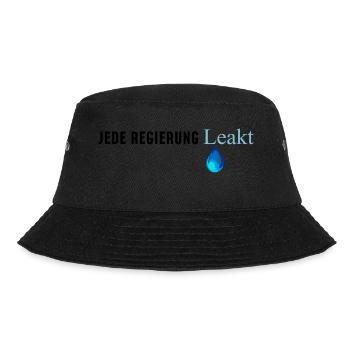 jede Regierung leakt (lügt) 4 - Bucket Hat - Schwarz - Vorne - Lela (165cm)