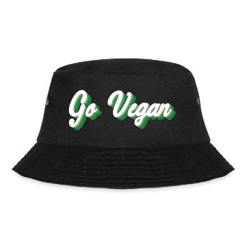 Go Vegan - Bucket Hat - black - Front - Lela (165cm)