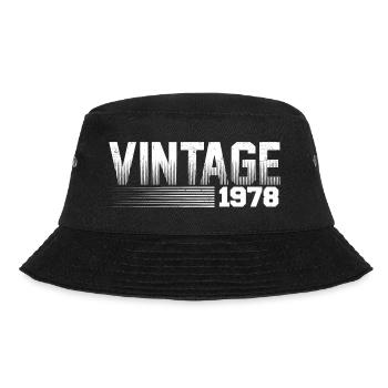 Vintage 1978 Geburtstag Retro 1978 - Bucket Hat - Schwarz - Vorne - Lela (165cm)