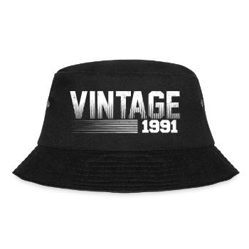 Vintage 1991 Geburtstag Retro 1991 - Bucket Hat - Schwarz - Vorne - Lela (165cm)