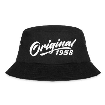 Original 1958 Geburtstagsgeschenk 1958 - Bucket Hat - Schwarz - Vorne - Lela (165cm)