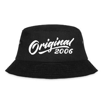 Original 2006 Geburtstagsgeschenk 2006 - Bucket Hat - Schwarz - Vorne - Lela (165cm)