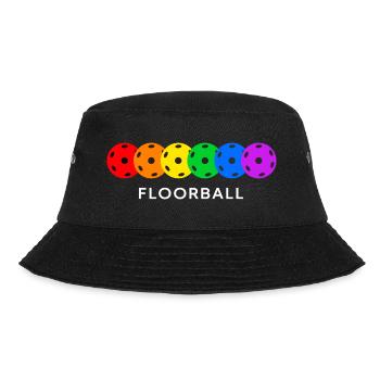 floorball player floorball floorball is colorful - Bucket Hat - black - Front - Lela (165cm)