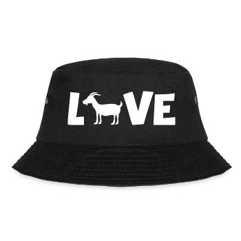 goat love goat keeping organic farm - Bucket Hat - black - Front - Lela (165cm)