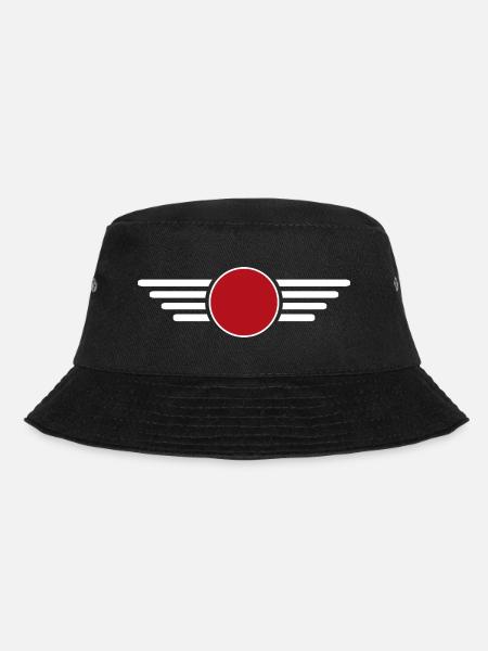 Japanese Style Design T-Shirt - Bucket Hat - black
