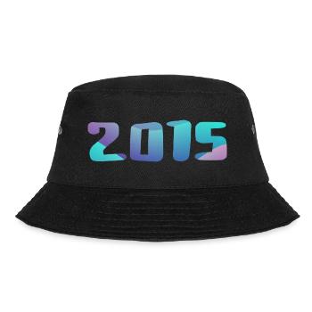 Geburtstagsgeschenk 2015 Jahrgang 2015 Retro 2015 - Bucket Hat - Schwarz - Vorne - Lela (165cm)