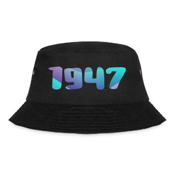 Geburtstagsgeschenk 1947 Jahrgang 1947 Retro 1947 - Bucket Hat - Schwarz - Vorne - Lela (165cm)