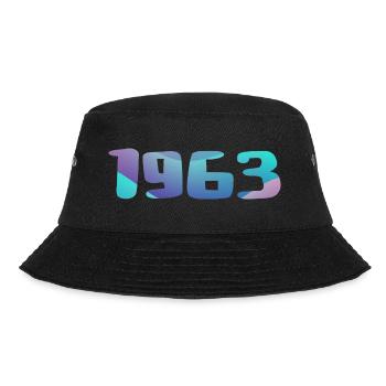 1963 Geburtstagsgeschenk Vintage 1963 Retro 1963 - Bucket Hat - Schwarz - Vorne - Lela (165cm)