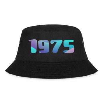 1975 Geburtstagsgeschenk Jahrgang 1975 Retro 1975 - Bucket Hat - Schwarz - Vorne - Lela (165cm)