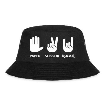 Papierschere Rock c - Bucket Hat - Schwarz - Vorne - Lela (165cm)