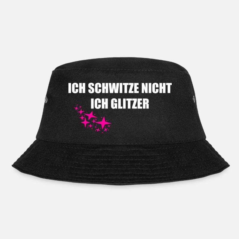 Ich schwitze nicht, ich glitzer! - Bucket Hat - Schwarz
