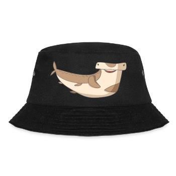 Hammerhai Lustig - Bucket Hat - Schwarz - Vorne - Lela (165cm)