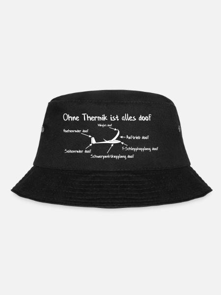 Segelflugzeug Segelfliegen Segelflieger - Bucket Hat - Schwarz