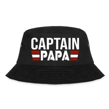 Dad captain dad gift Christmas birthday - Bucket Hat - black - Front - Lela (165cm)