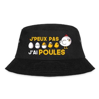 je peux pas j ai poule Ferme Poule Humour Cadeau - Bob - noir - Devant - Lela (165cm)