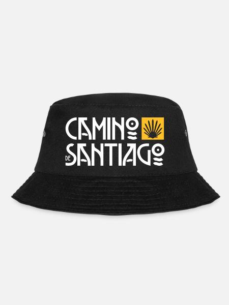 Camino de Santiago | Way of St. James | Art Deco Typo - Bucket Hat - black